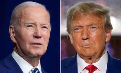 Biden calls on Trump to work together on immigration after ex-president uses extreme rhetoric in rival US border speech – as it happened