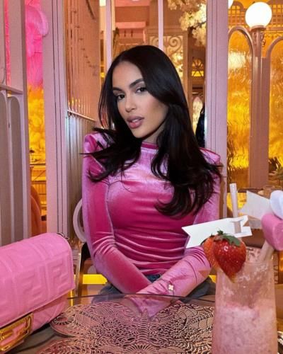 Nabila Tapia Embraces Pink Elegance At BLOOM Restaurant