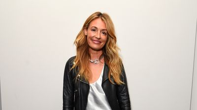 Cat Deeley's bedroom ensuite perfectly demonstrates quiet luxury decor trend with pure white marble and sage green accents