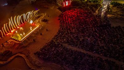 Adelaide festival 2024: giant whalebones pierce the sunset for ‘transformative’ opening night