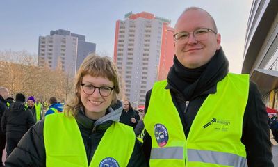‘Two worlds colliding’: Berlin transport workers and climate activists unite over rights