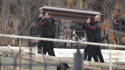 Alexei Navalny's coffin arrives at Moscow church as hundreds gather for funeral