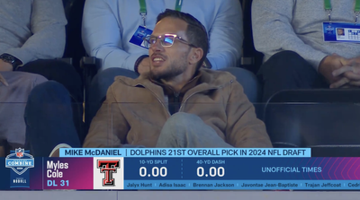 Dolphins’ Mike McDaniel Had Priceless Reaction When NFL Network’s Cameras Showed Him at Combine