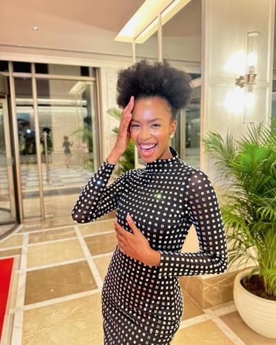 Lesego Chombo Shines In Black And Silver Ensemble With Friends
