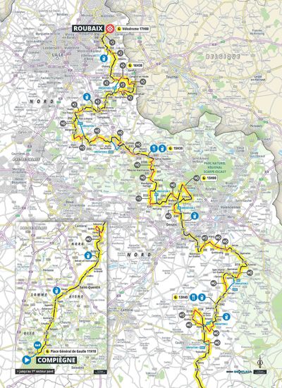 Paris-Roubaix 2024 route