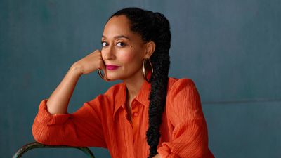 Tracee Ellis Ross's LA home evokes serenity with natural wood floors and unpainted sliding doors for a down-to-earth space