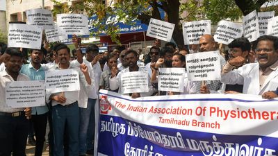 Physiotherapists protest against designation of ‘technicians’