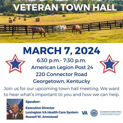 Lexington VA to hold veterans’ town hall Thursday in Georgetown