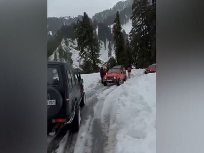 J-K: Stranded trekkers rescued in Poonch amid harsh weather; traffic police issue advisory