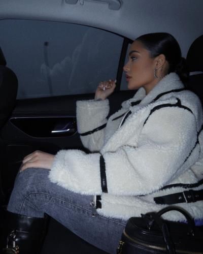 Nabila Shines In Winter White Flurry Coat Fashion Statement