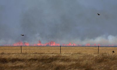 Texas wildfire: strong winds continue to thwart firefighters’ efforts to contain blaze