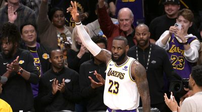 Magic Johnson Salutes LeBron James After Witnessing Historic 40,000th Point in Person