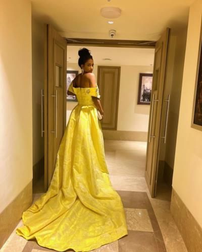 Julia Edima Stuns In Yellow Dress With Grace And Confidence