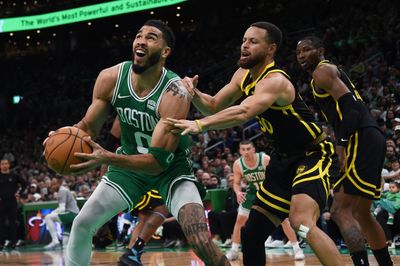 Boston outscores Warriors 82-38 in first half of historic win