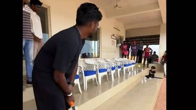 Watch: Sanju Samson keeps his promise, plays cricket with specially-abled kid