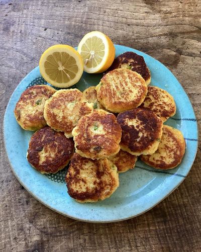 Rachel Roddy’s recipe for cauliflower, potato and mint fritters
