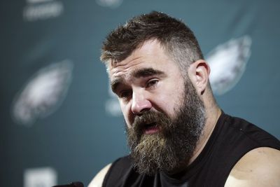 Everyone loved Jason Kelce’s sleeveless shirt choice for his retirement announcement