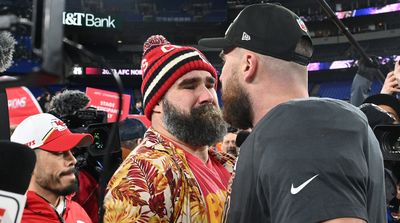 Travis Kelce Seen Crying at Jason Kelce’s Emotional Retirement Press Conference