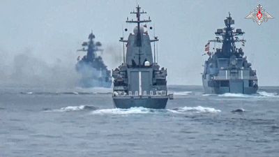 Russian Black Sea ship Sergey Kotov sunk after drone strike, says Ukraine