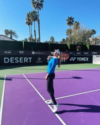 Donna Vekic's Tennis Skills On Display In Practice Coat Photos