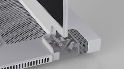 New dynamic airflow concept aims to boost gaming laptop cooling with displaced external heat module — Laptop ODM Wistron's 'Hinge Auto-Extension' wins design award