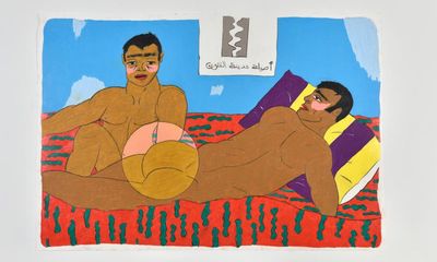 ‘It’s effortless’: the Moroccan art star who shuns paint and works from his bed