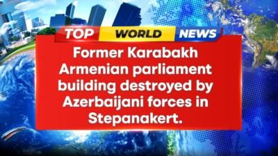 Azerbaijan Demolishes Former Karabakh Armenian Parliament Building