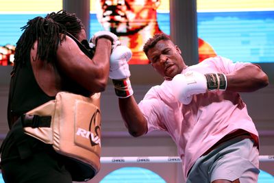 Photos: Anthony Joshua vs. Francis Ngannou open workouts from Riyadh