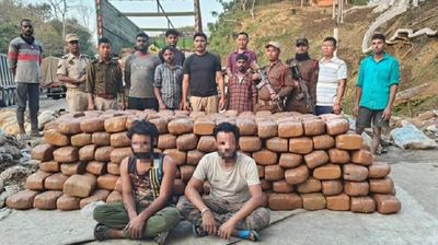 1317 kg of ganja seized in Assam's Karimganj, two held