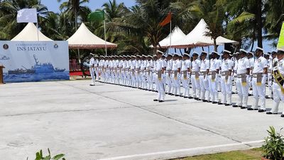 Navy commissions INS Jatayu at Minicoy, MH-60R helicopter squadron at Kochi