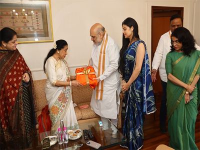 Union Home Minister Amit Shah releases photobiography book on legendary singer Asha Bhosle