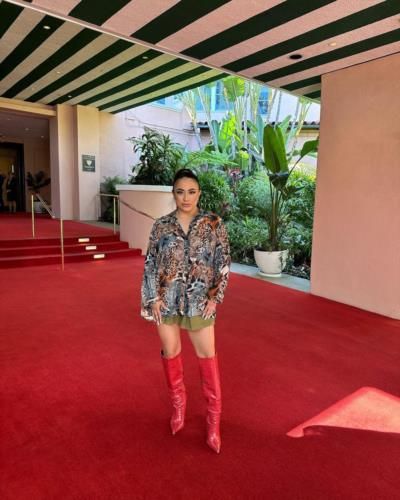 Ally Brooke Hernandez Stuns In Animal Print And Red Shoes