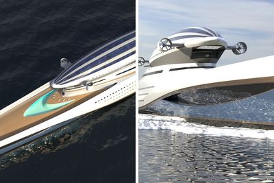 $1 Billion Price Tag For Mega Yacht That Can Travel 75 Knots Above Water And Has Detachable Blimp