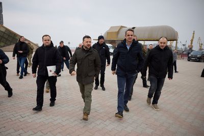Russia attacks Ukraine’s Odesa as Greek PM visits war-stricken city