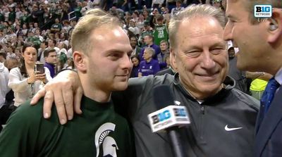 Tom Izzo and Son, Steven, Share Heartwarming Moment During Michigan State’s Senior Night