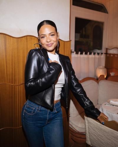 Christina Milian Stuns In Stylish Blue Ensemble With City Views