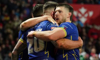 Matt Dufty’s late try gives Sam Burgess’s Warrington victory over Hull KR