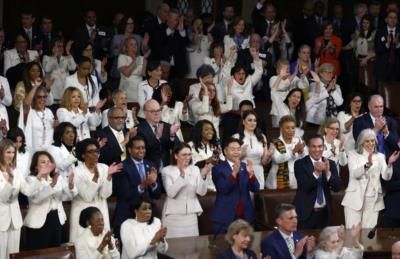 State Of The Union Fashion: Trump Shirt, Ceasefire Pins