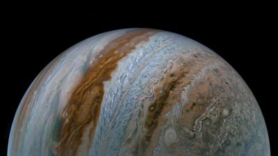 Mystery of Jupiter's Great Blue Spot deepens with strangely fluctuating jet