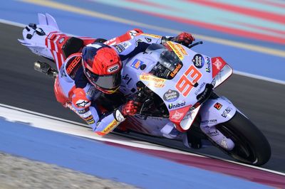 MotoGP Qatar GP: Marc Marquez fastest in wet second practice
