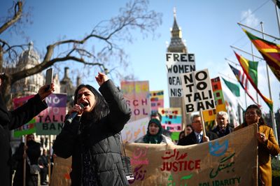 Photos from demonstrations around the world on International Women's Day