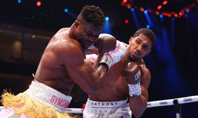 Anthony Joshua drops Ngannou three times in ferocious two-round knockout