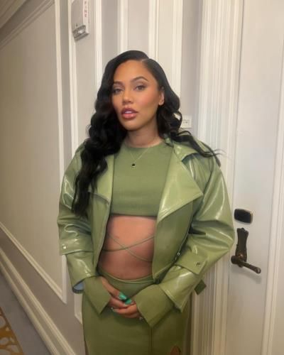 Ayesha Curry Radiates Style And Elegance In Olive Green