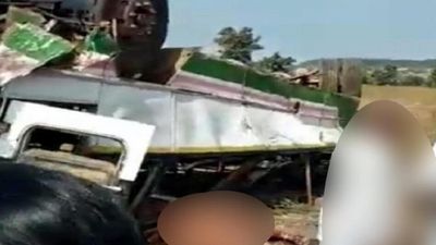 Telangana: One killed, 15 injured as bus overturns near Kusumanchi