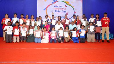 Budding artists showcase their talent at painting contest in Tiruchi