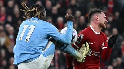 Liverpool denied '100 per cent' late penalty against Manchester City by VAR – what Jurgen Klopp said about incident involving Alexis Mac Allister and Jeremy Doku