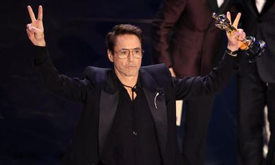 Robert Downey Jr wins best supporting actor Oscar for Oppenheimer