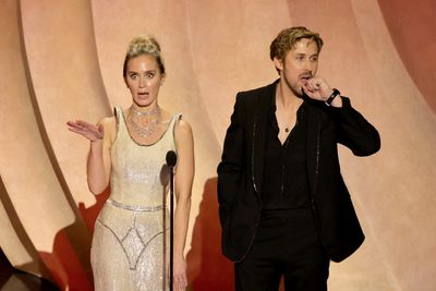 Ryan Gosling and Emily Blunt hysterically roasted each other over Barbenheimer during 2024 Oscars