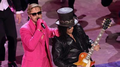 Watch Slash and Wolfgang Van Halen join Ryan Gosling onstage at the Oscars to rip through Barbie hit I'm Just Ken