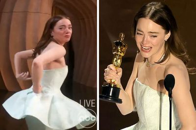 “My Dress Is Broken”: Emma Stone Accepts Oscar In Unzipped Dress, Becomes Emotional On Stage